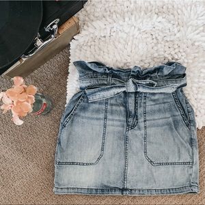 Free People Splendor In The Grass Denim Skirt